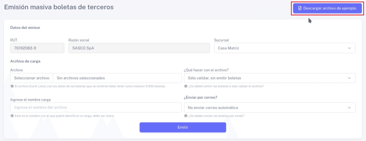 Botón para descargar plantilla de ejemplo