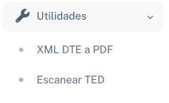 Menú de Utilidades